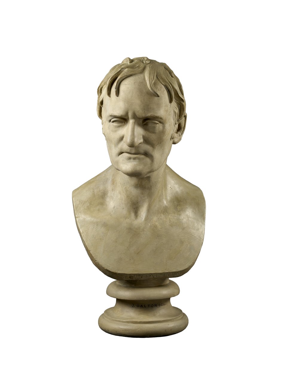 Buste van John Dalton DCL, 1834 (gips) door Francis Legatt Chantrey