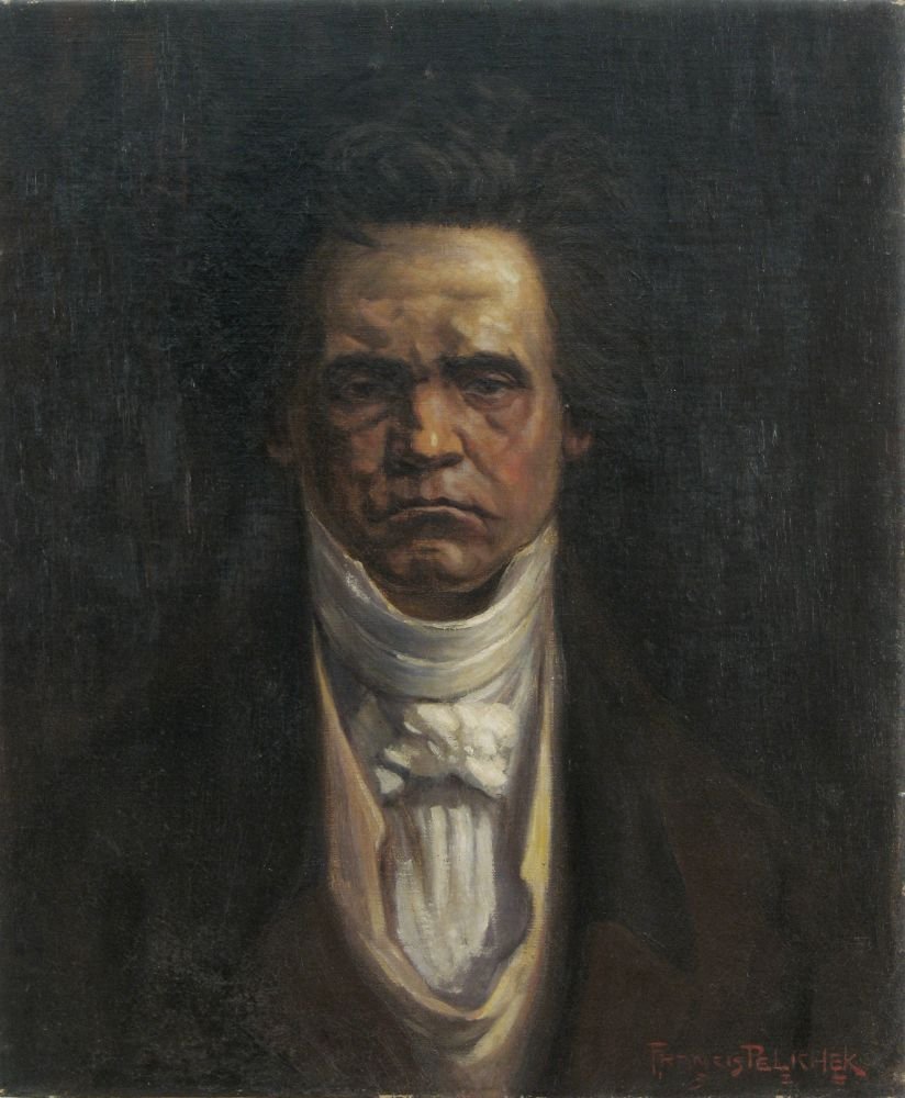 Portret van Beethoven door Francis Pelichek