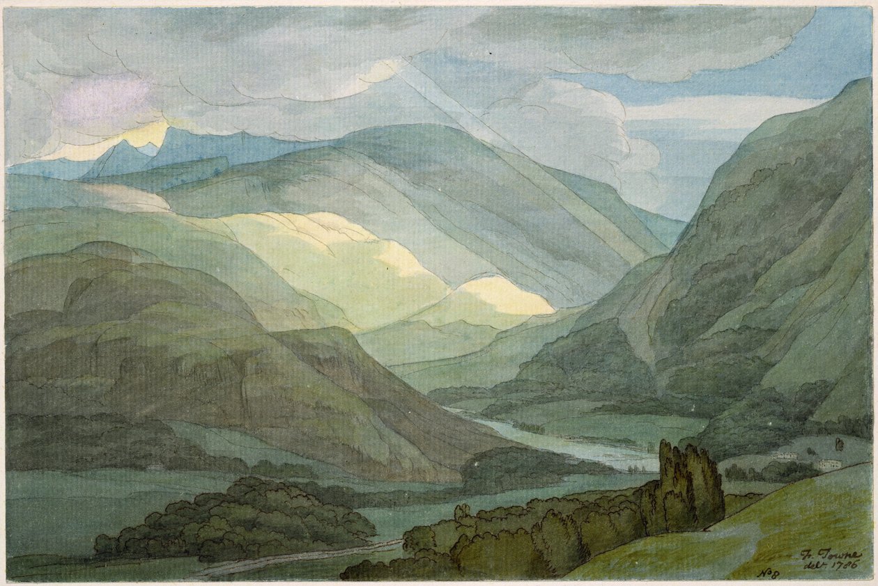 Rydal Water, 1786 door Francis Towne