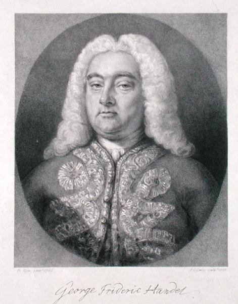 George Frederick Handel (1685-1759) gegraveerd door Frederick Christian Lewis I (1779-1856) 1828 door Francis (after) Kyte