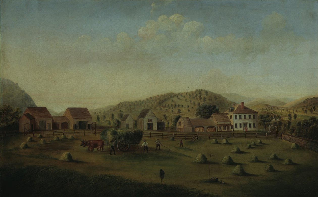 Leete Boerderij, West Claremont, New Hampshire, ca. 1822 door Francis Alexander