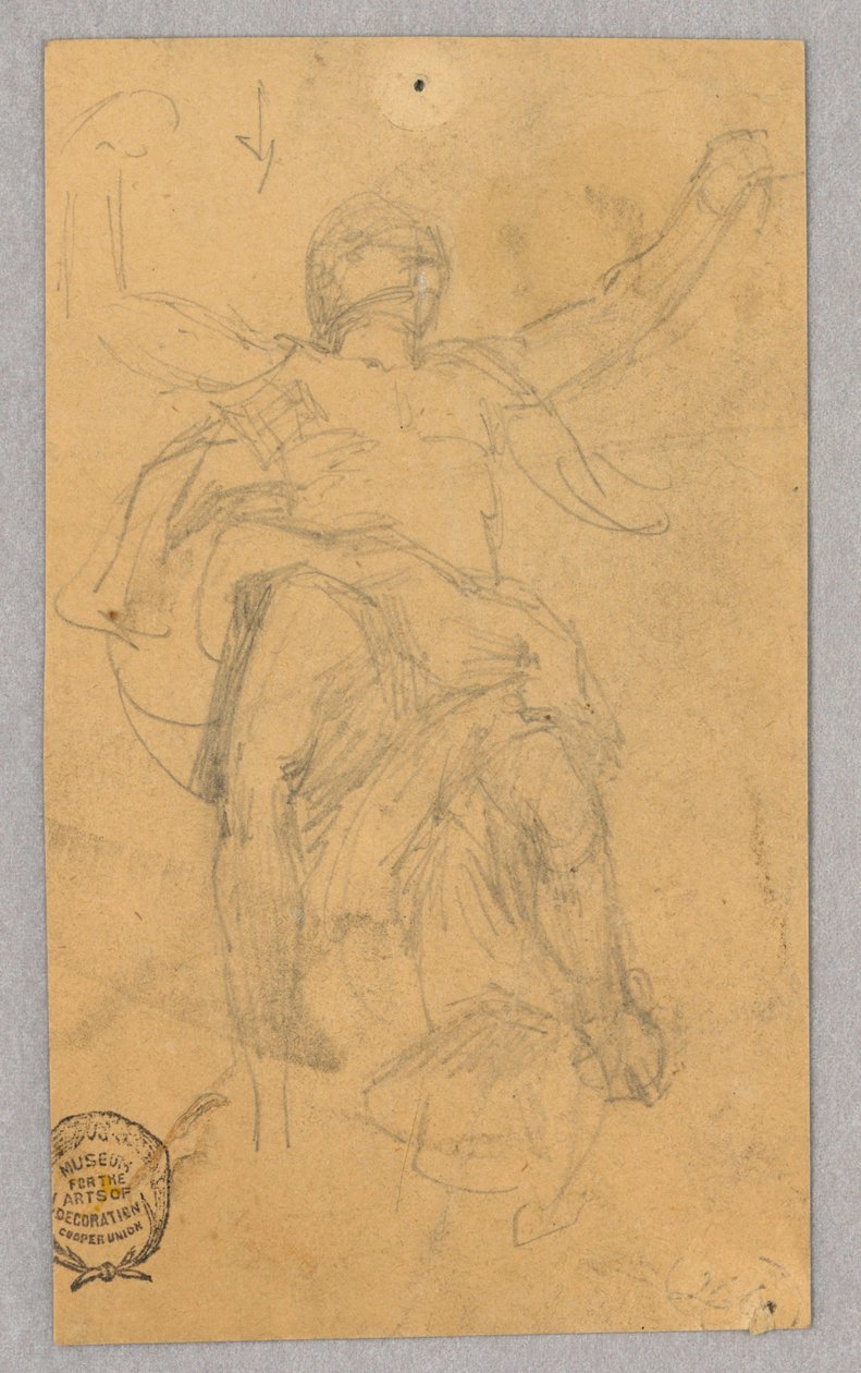 Figurenstudie voor muurschildering door Francis Augustus Lathrop