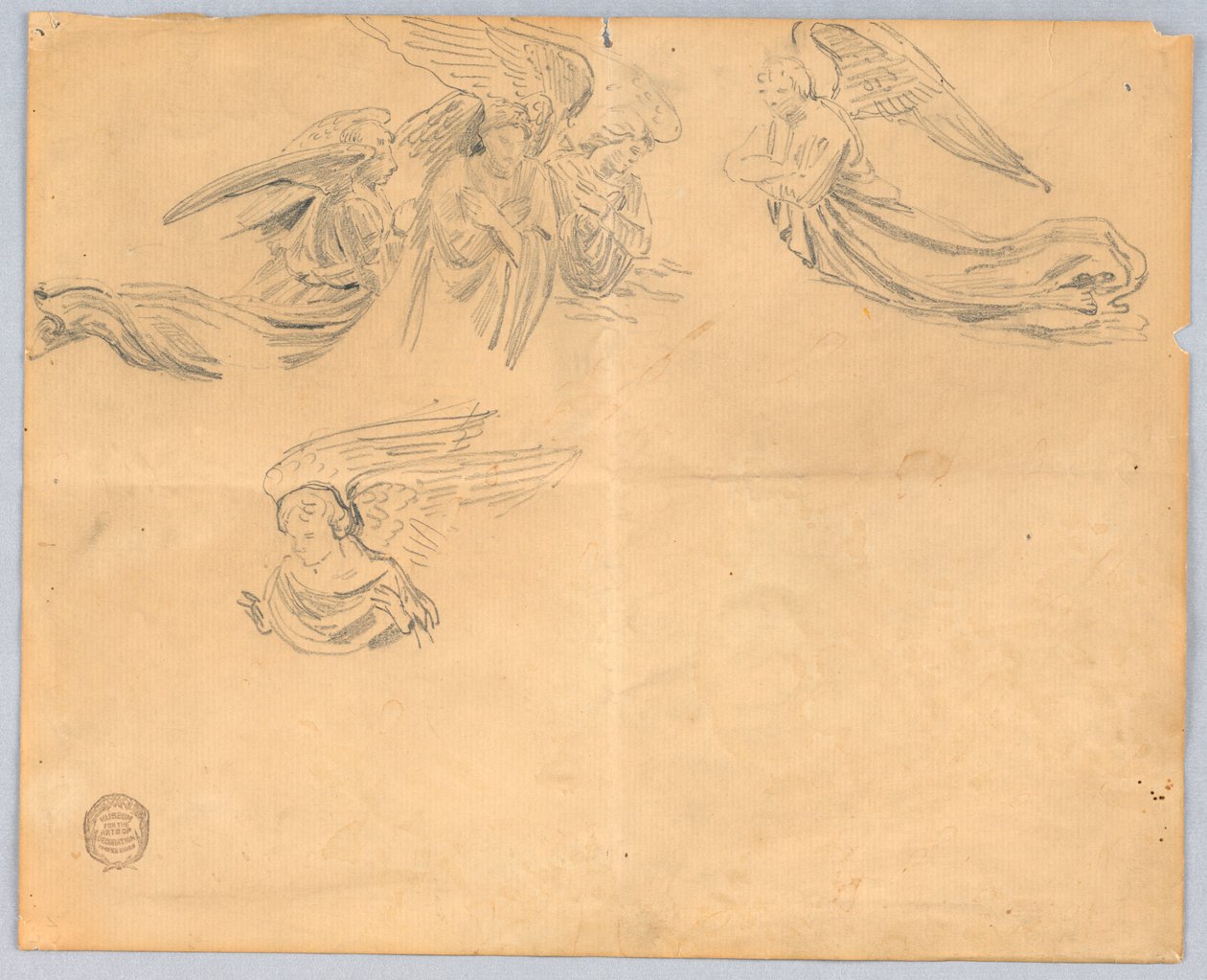 Schets van Engelen door Francis Augustus Lathrop