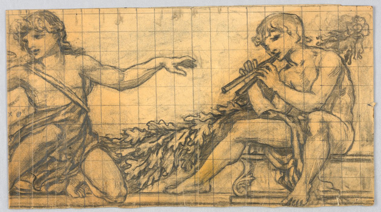 Studie voor een muurschildering door Francis Augustus Lathrop