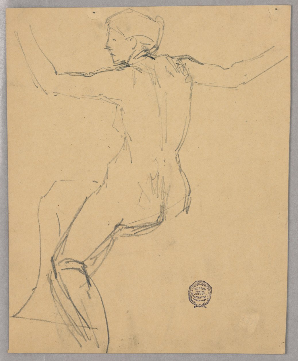 Studie van een Naaktfiguur door Francis Augustus Lathrop
