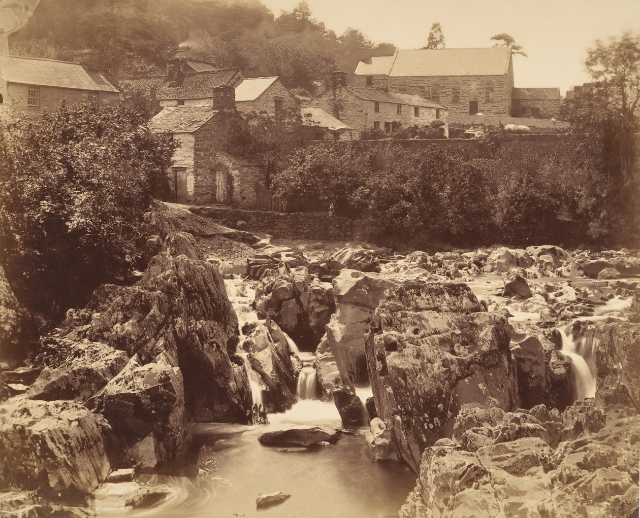 Bij Pont y pair, Bettws-y-Coed, Noord-Wales door Francis Bedford