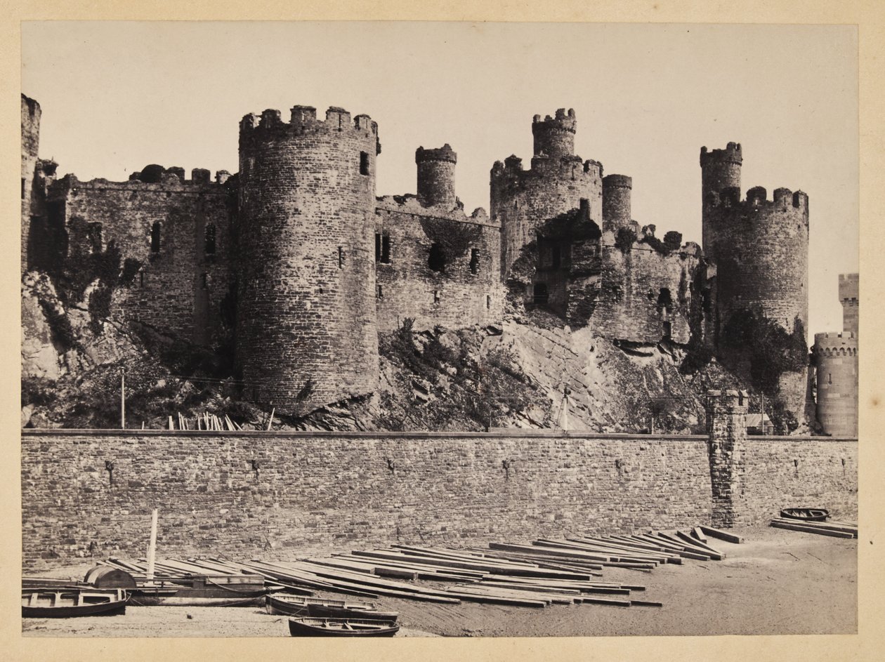 Conway Castle vanaf de beek door Francis Bedford
