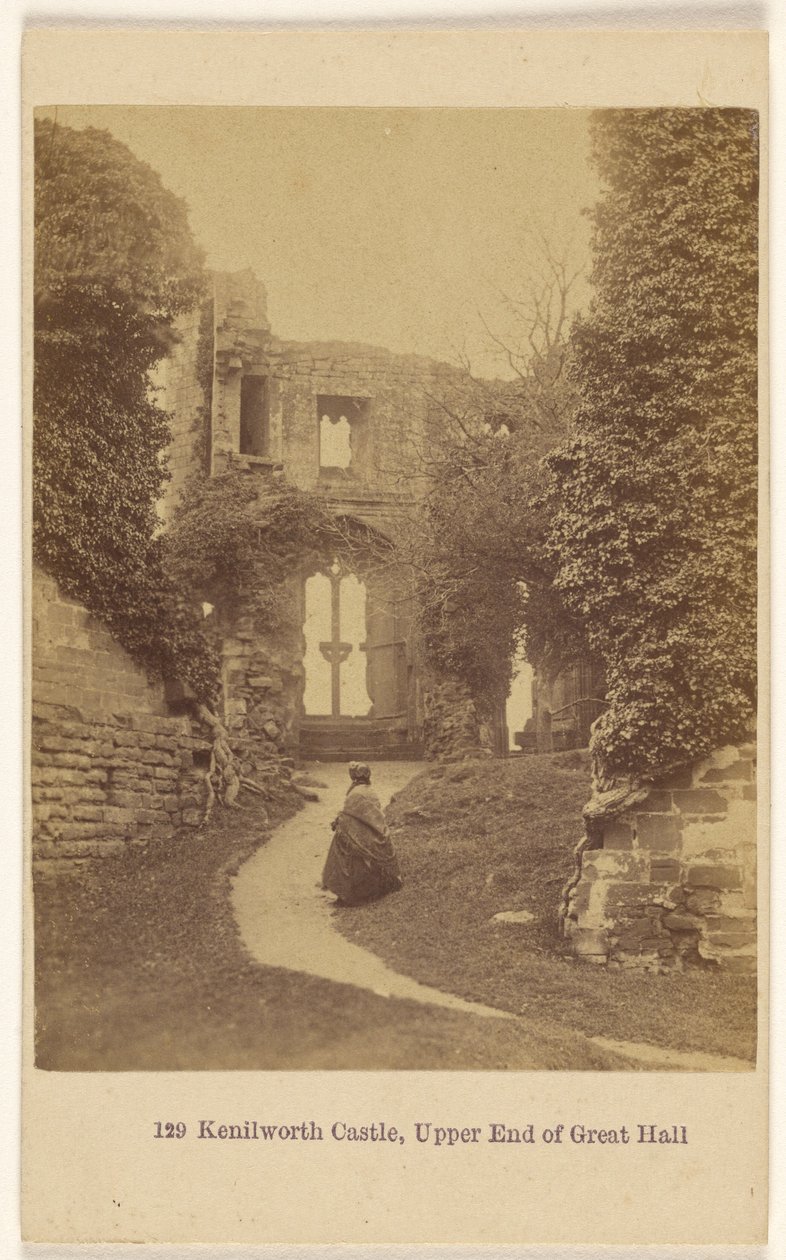 Kenilworth, bovenste uiteinde van de Grote Zaal door Francis Bedford