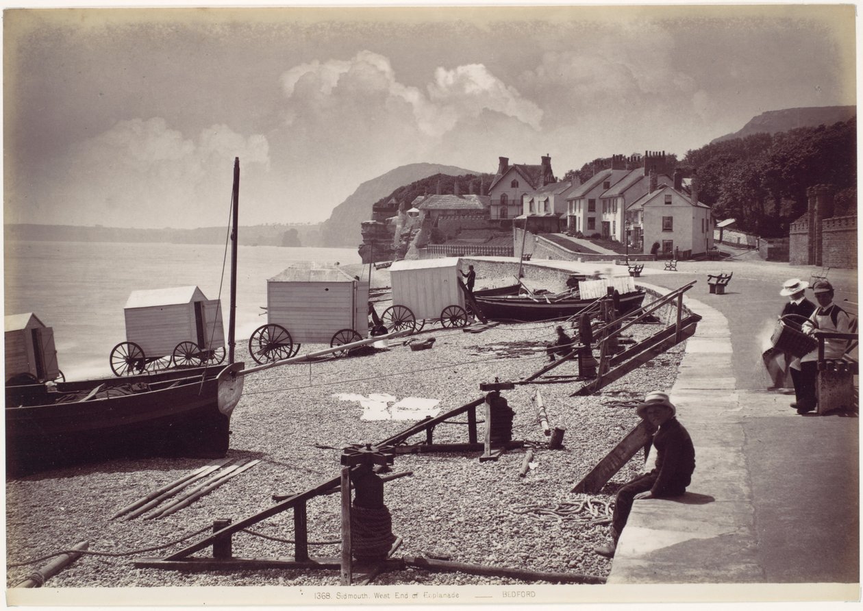 Sidmouth, westelijk uiteinde van de esplanade door Francis Bedford