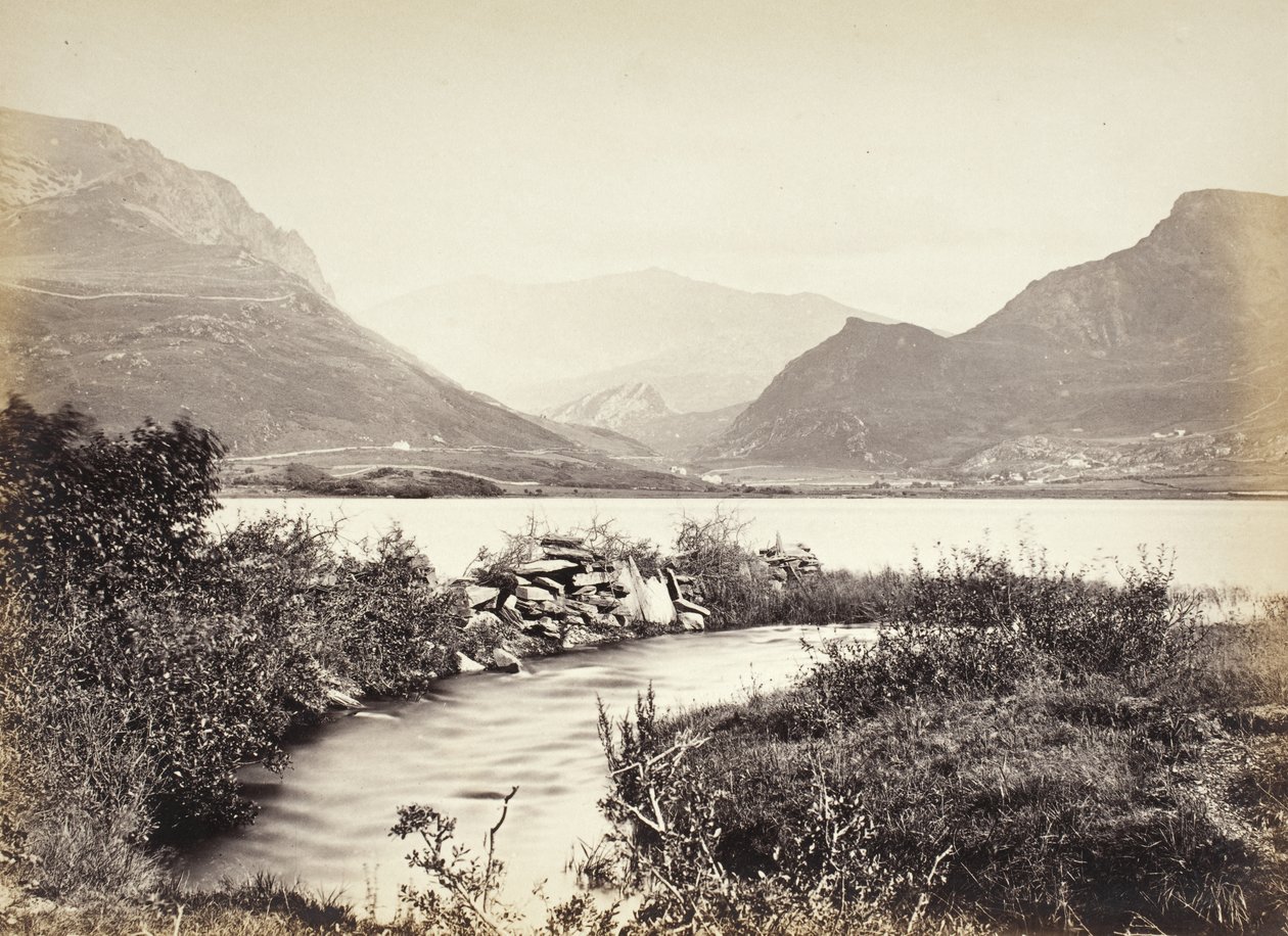 Snowdon, vanaf de Nantlle-meren (583) door Francis Bedford