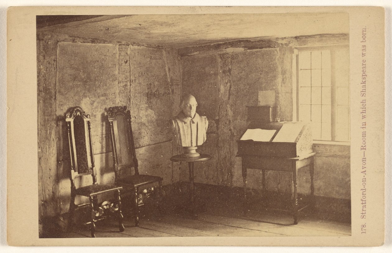 Stratford-upon-Avon - Kamer waarin Shakespeare werd geboren. door Francis Bedford