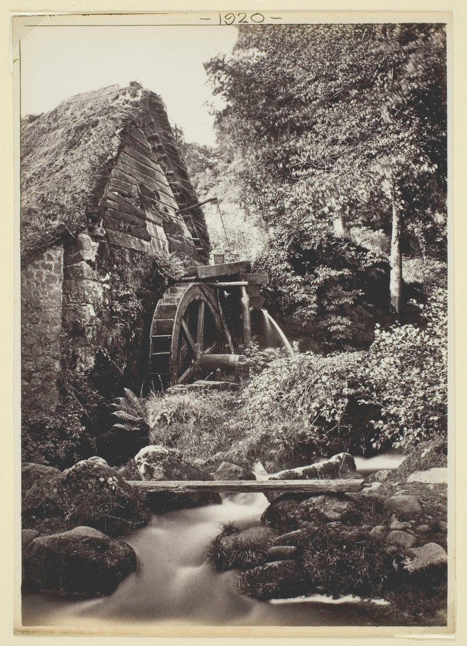 Zonder titel [watermolen], 1860-94 door Francis Bedford