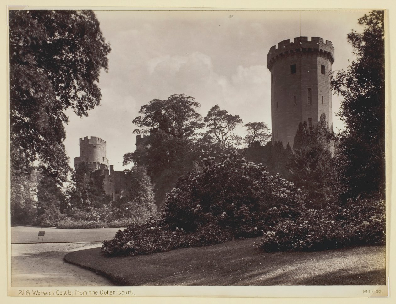 Warwick Castle, vanaf de buitenplaats door Francis Bedford