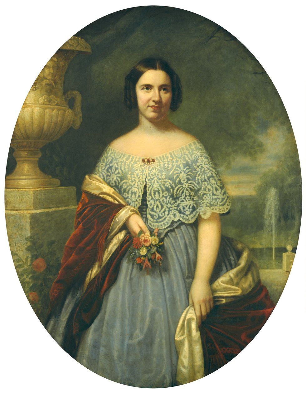 Lucy Tappan Bowen (Mevr. Henry C. Bowen) door Francis Bicknell Carpenter