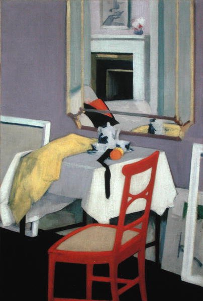Interieur (De rode stoel) door Francis Campbell Boileau Cadell