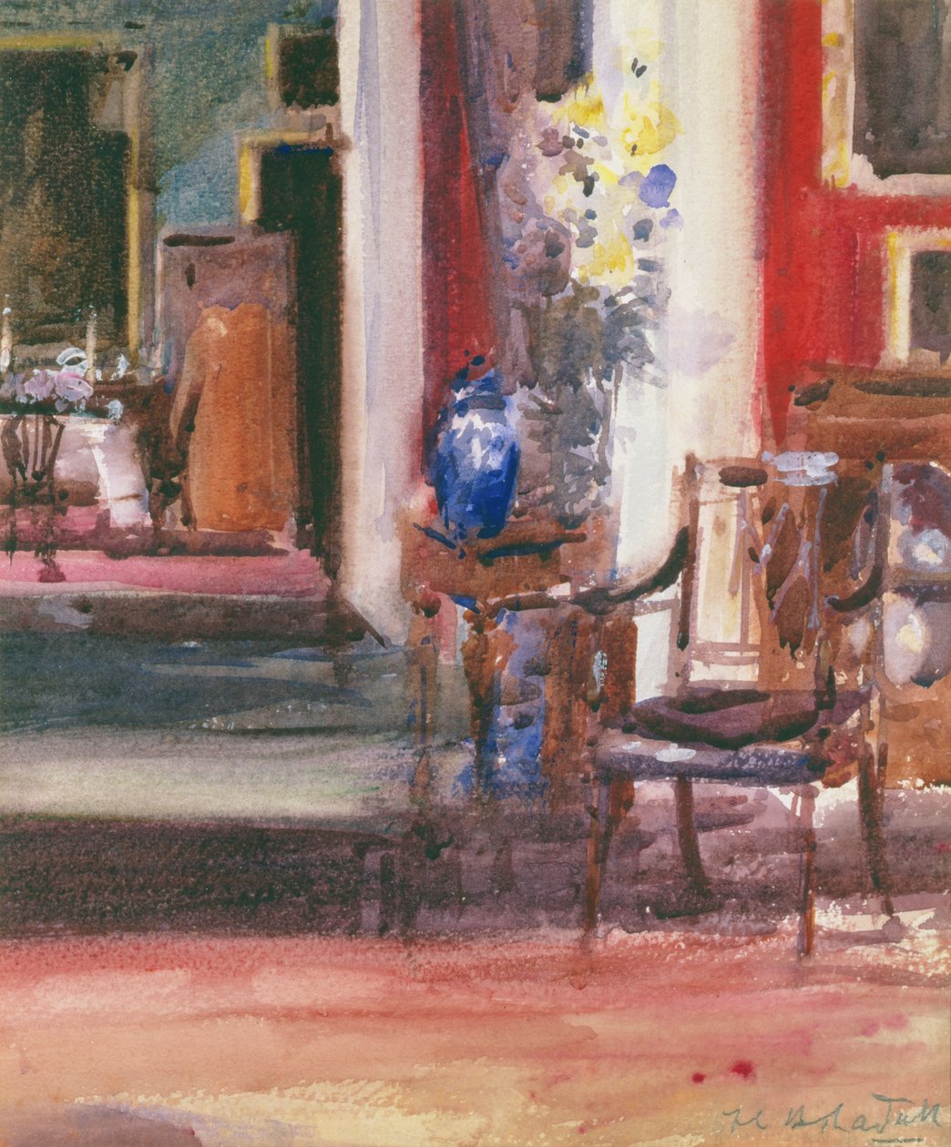 Interieur van het huis van de kunstenaar, Ainslie Place, Edinburgh door Francis Campbell Boileau Cadell