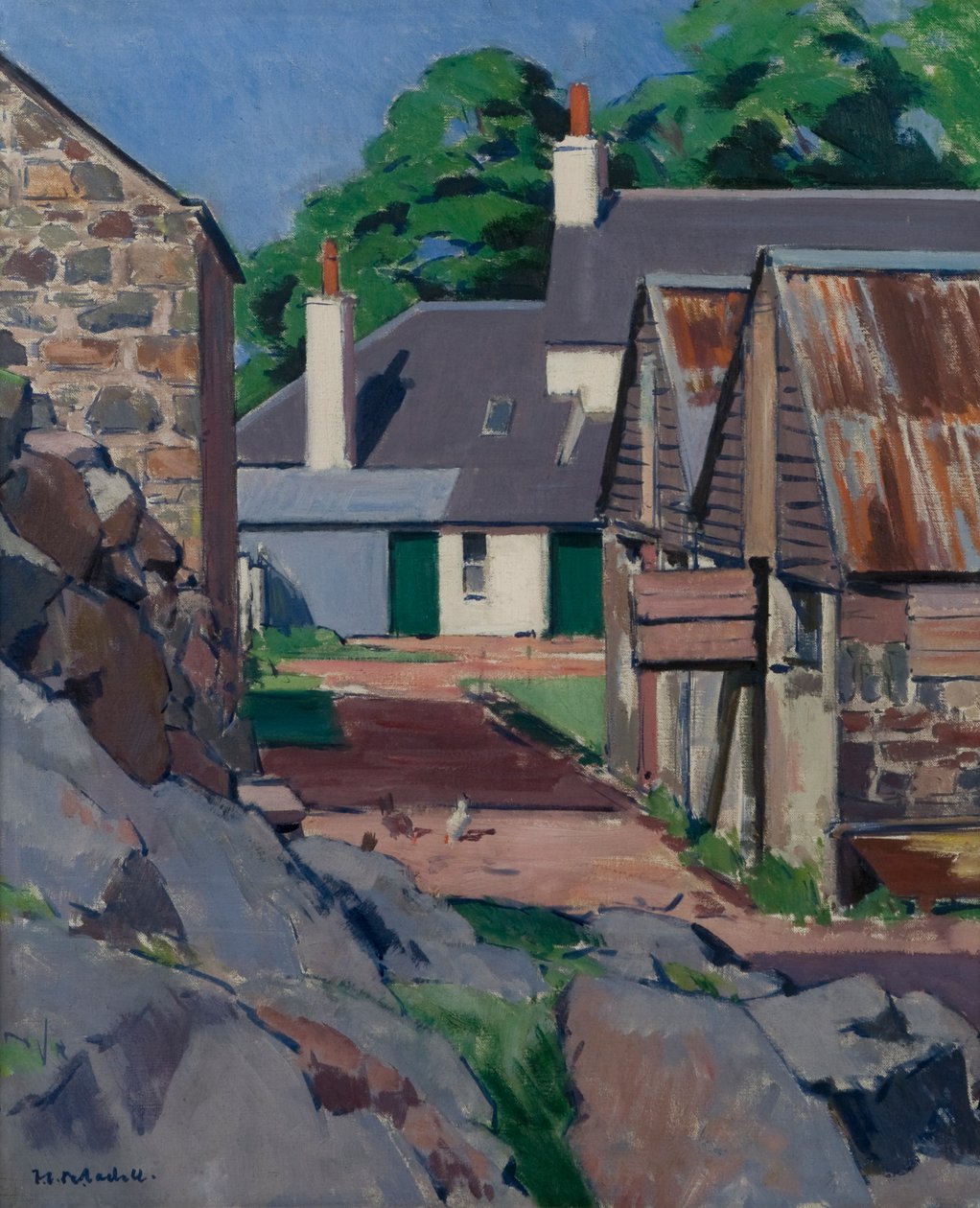 De boerderij, Isle of Mull door Francis Campbell Boileau Cadell