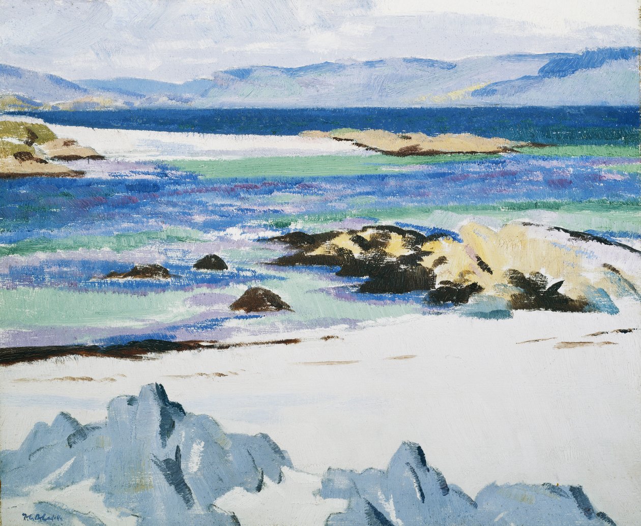 Het geluid van Mull vanaf Iona door Francis Campbell Boileau Cadell