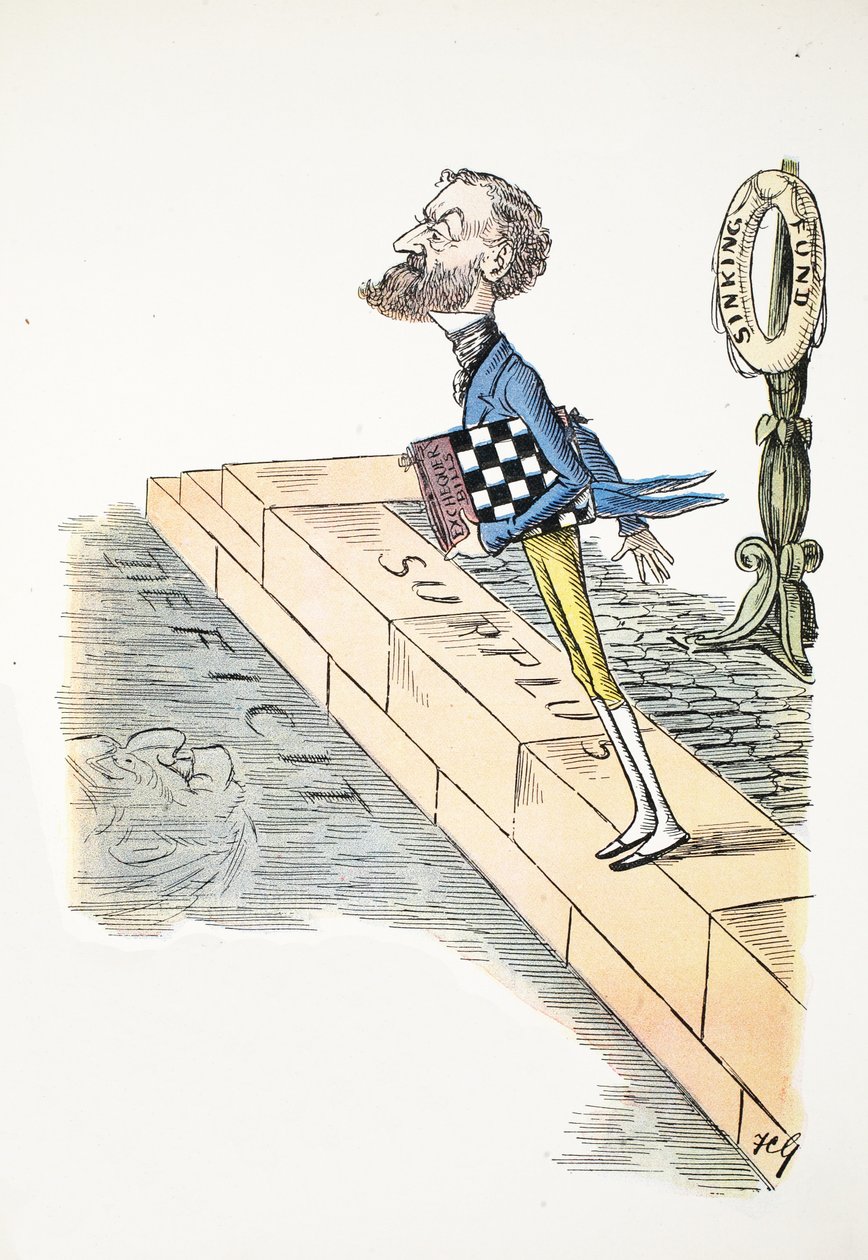 Hoofdletter F, illustratie uit Het Struwwelpeter Alfabet, vers door Harold Begbie (1871-1929) door Francis Carruthers Gould