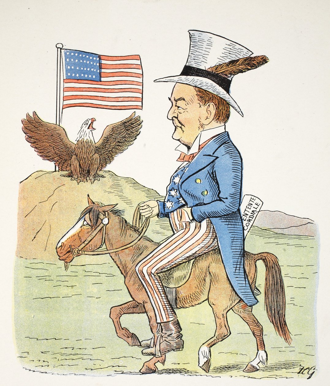 Zijn Excellentie, illustratie uit Het Struwwelpeter Alfabet, vers door Harold Begbie door Francis Carruthers Gould