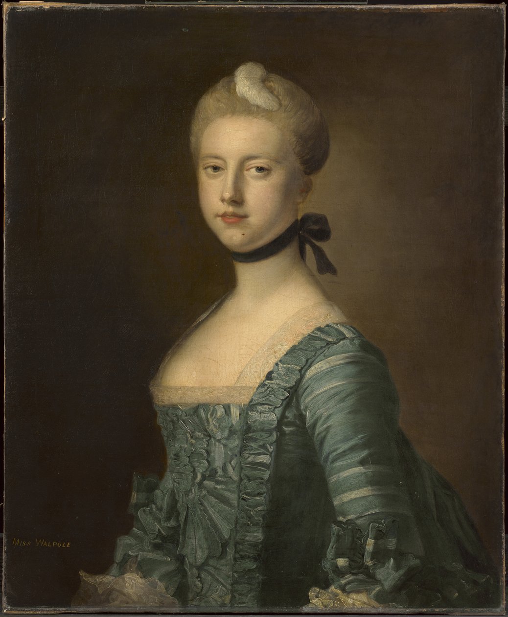 Mejuffrouw C. Walpole, later gravin Dysart (een van een paar) door Francis Cotes