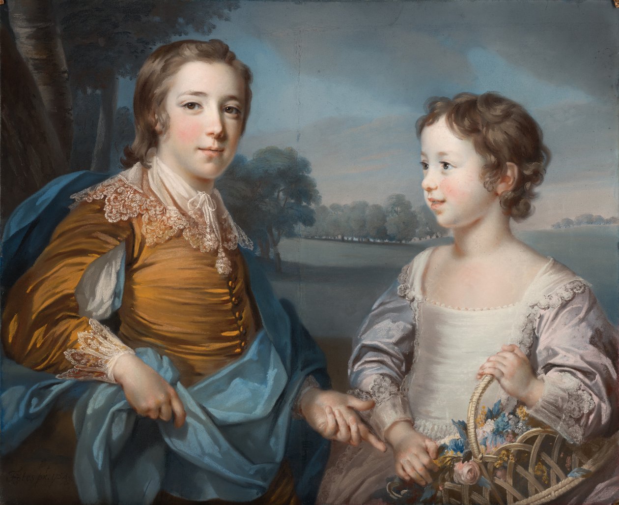 Portret van Joseph (1741-1786) en zijn broer John Gulston (1750-1764) door Francis Cotes
