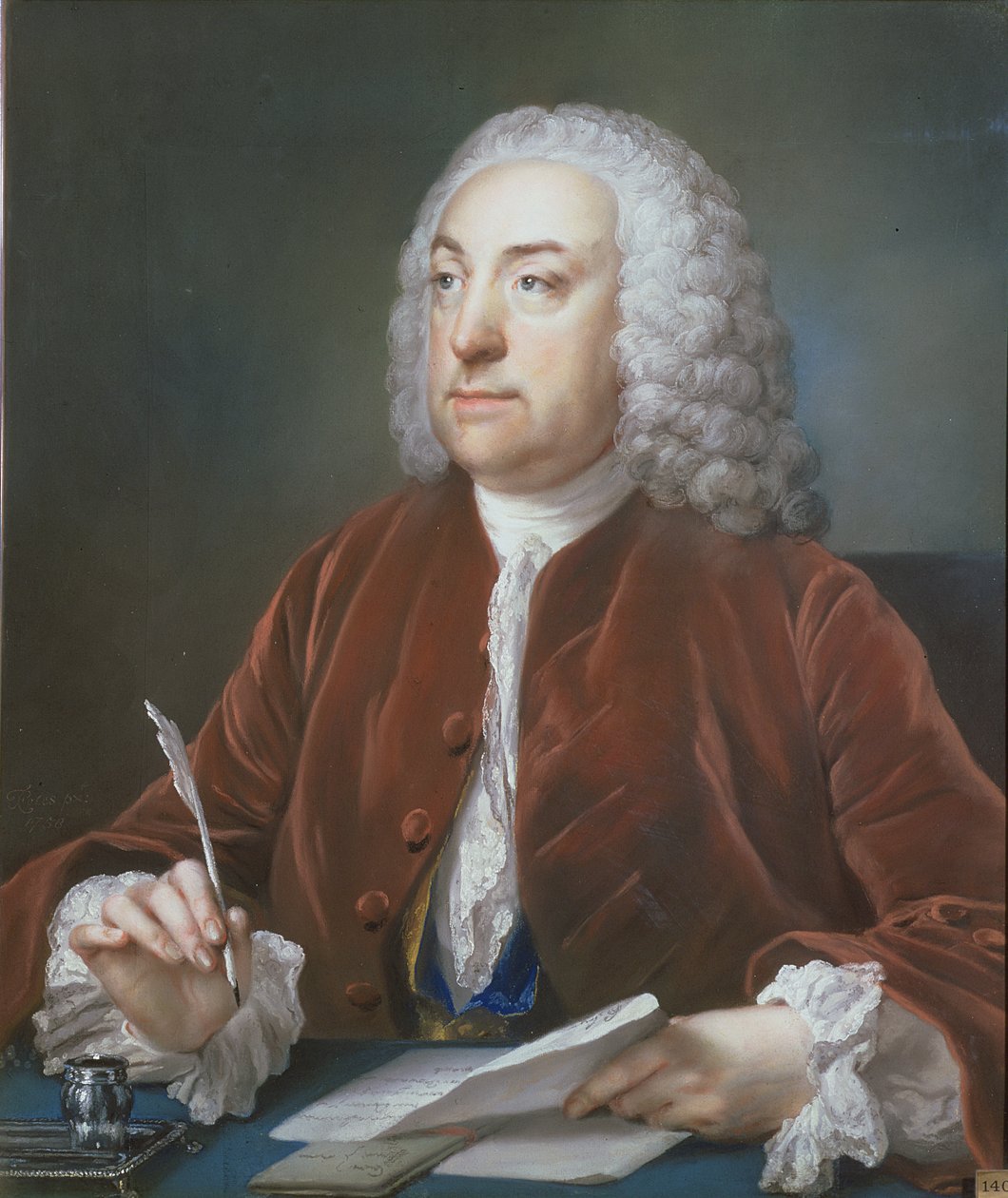 Portret van Taylor White, penningmeester van het Foundling Hospital, 1758 door Francis Cotes