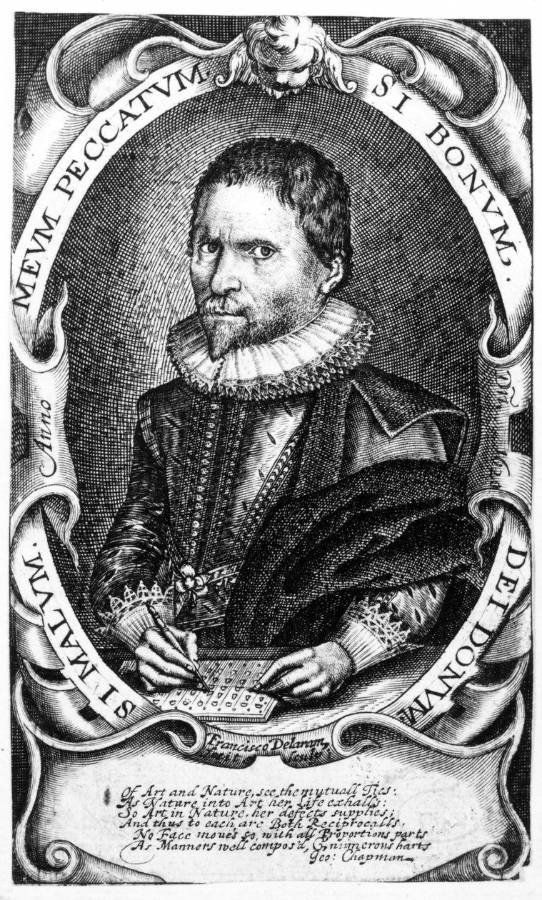 Portret van een heer vermoedelijk Thomas Harriot, c.1620 door Francis Delaram