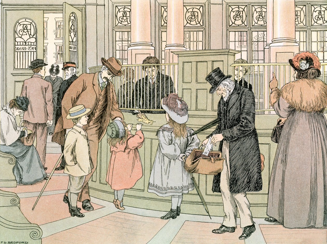 De bank, 1899 door Francis Donkin Bedford
