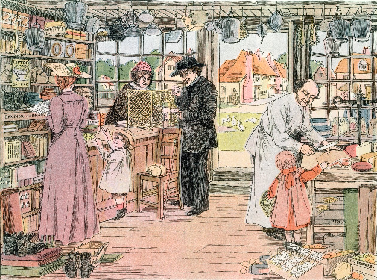 De Algemene Winkel, 1899. Uit Het Boek der Winkels, 1899 door Francis Donkin Bedford