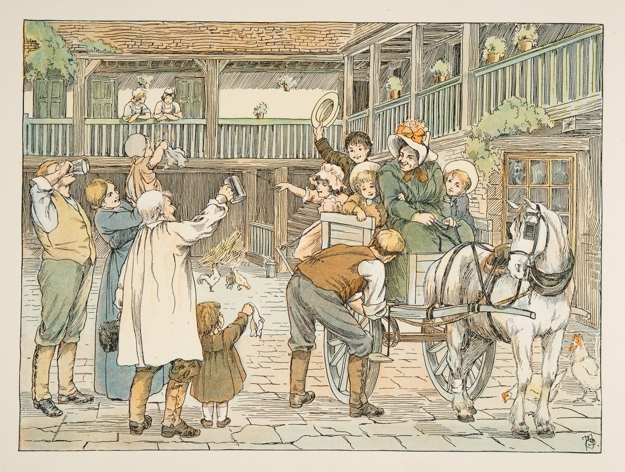 De Ostler, uit Vier en twintig Toilers, pub. 1900 (kleurenlitho) door Francis Donkin Bedford