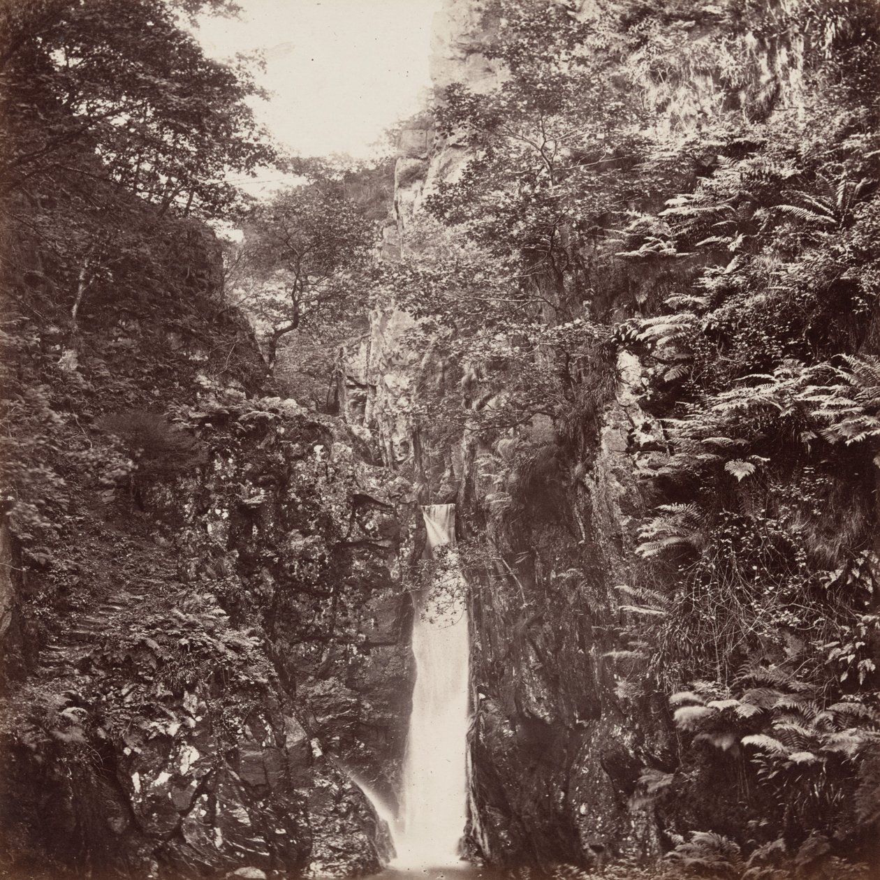 Dalegarth-waterval, Cumberland door Francis Frith