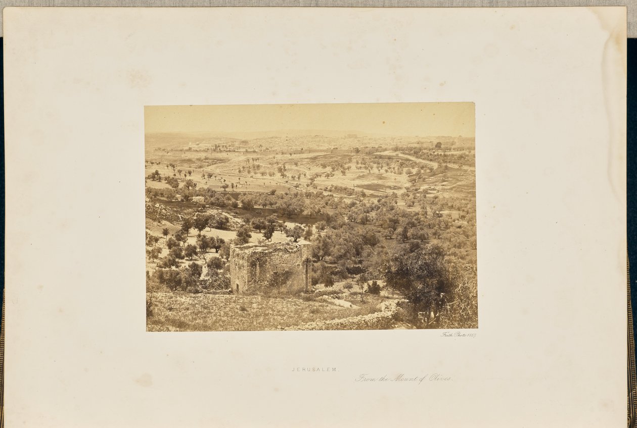 Jeruzalem, vanaf de Olijfberg door Francis Frith
