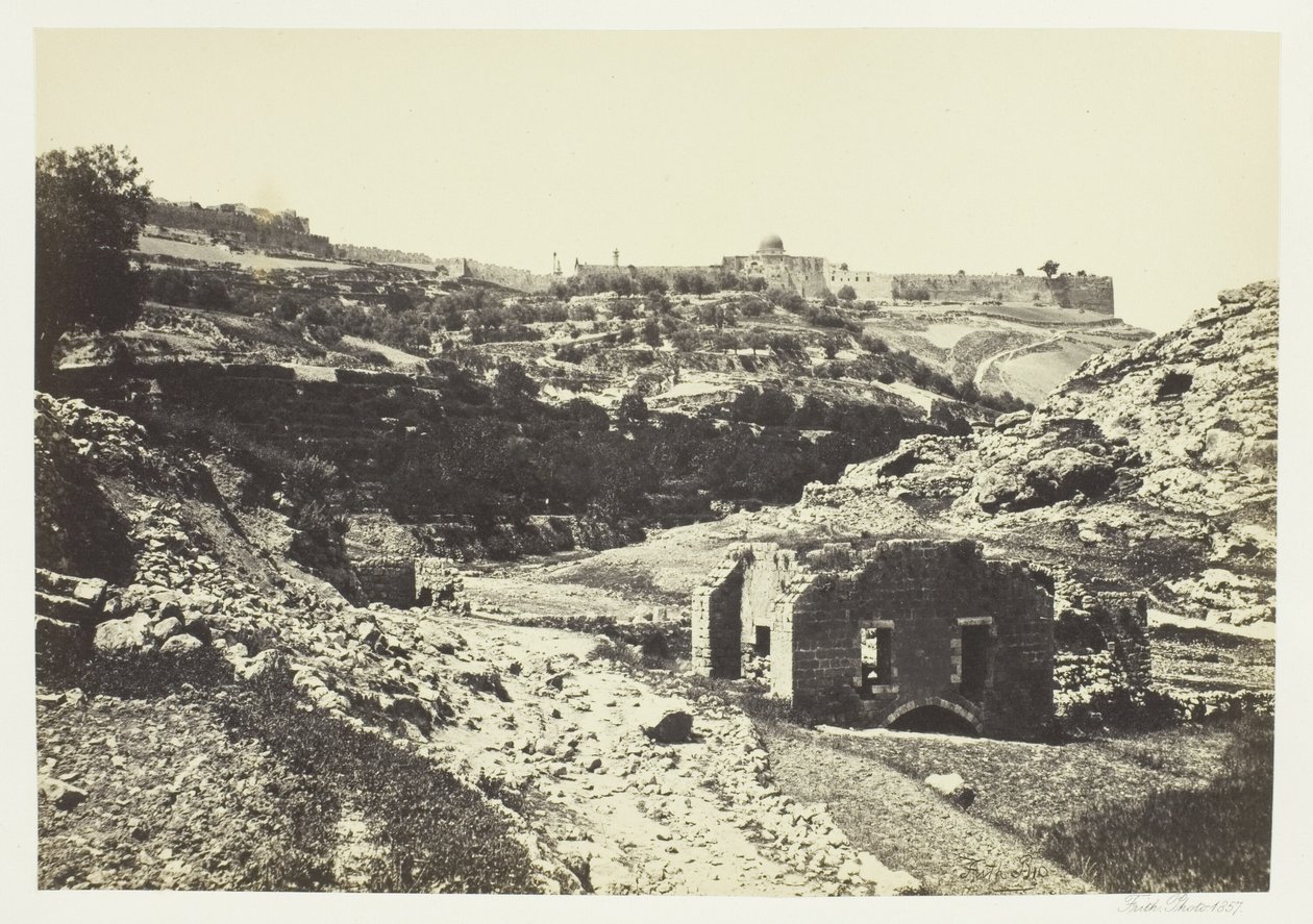 Jeruzalem vanaf de muur van En-Rogel door Francis Frith