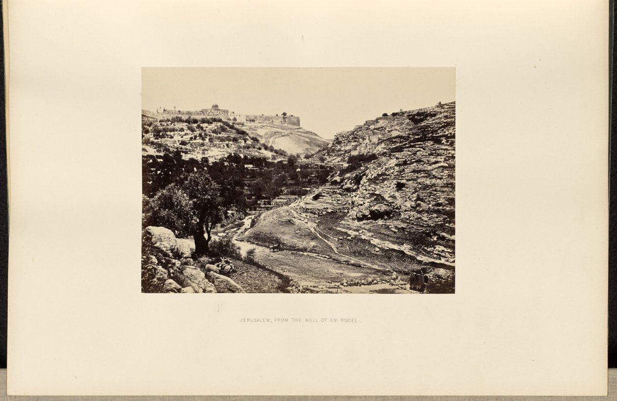 Jeruzalem, vanaf de bron van En-Rogel door Francis Frith