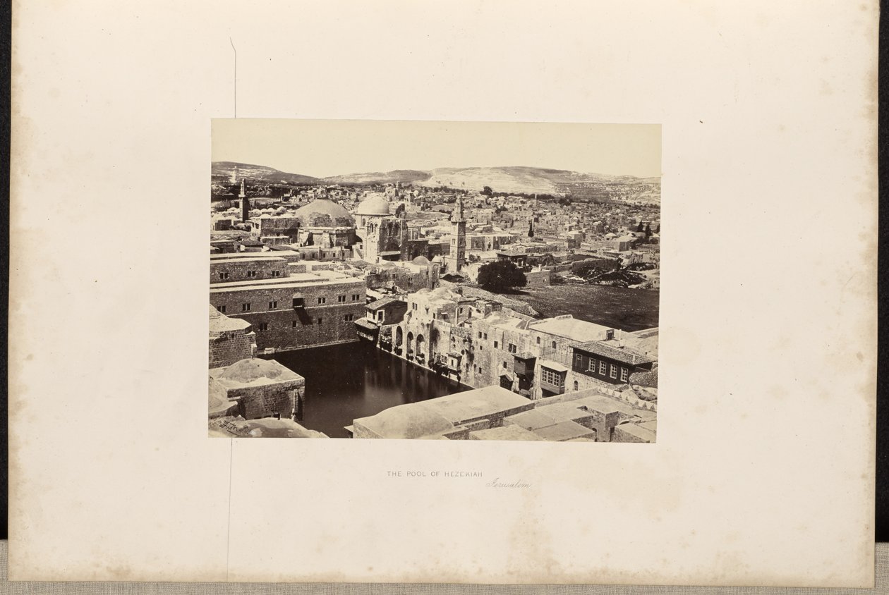 Het zwembad van Hizkia, Jeruzalem door Francis Frith