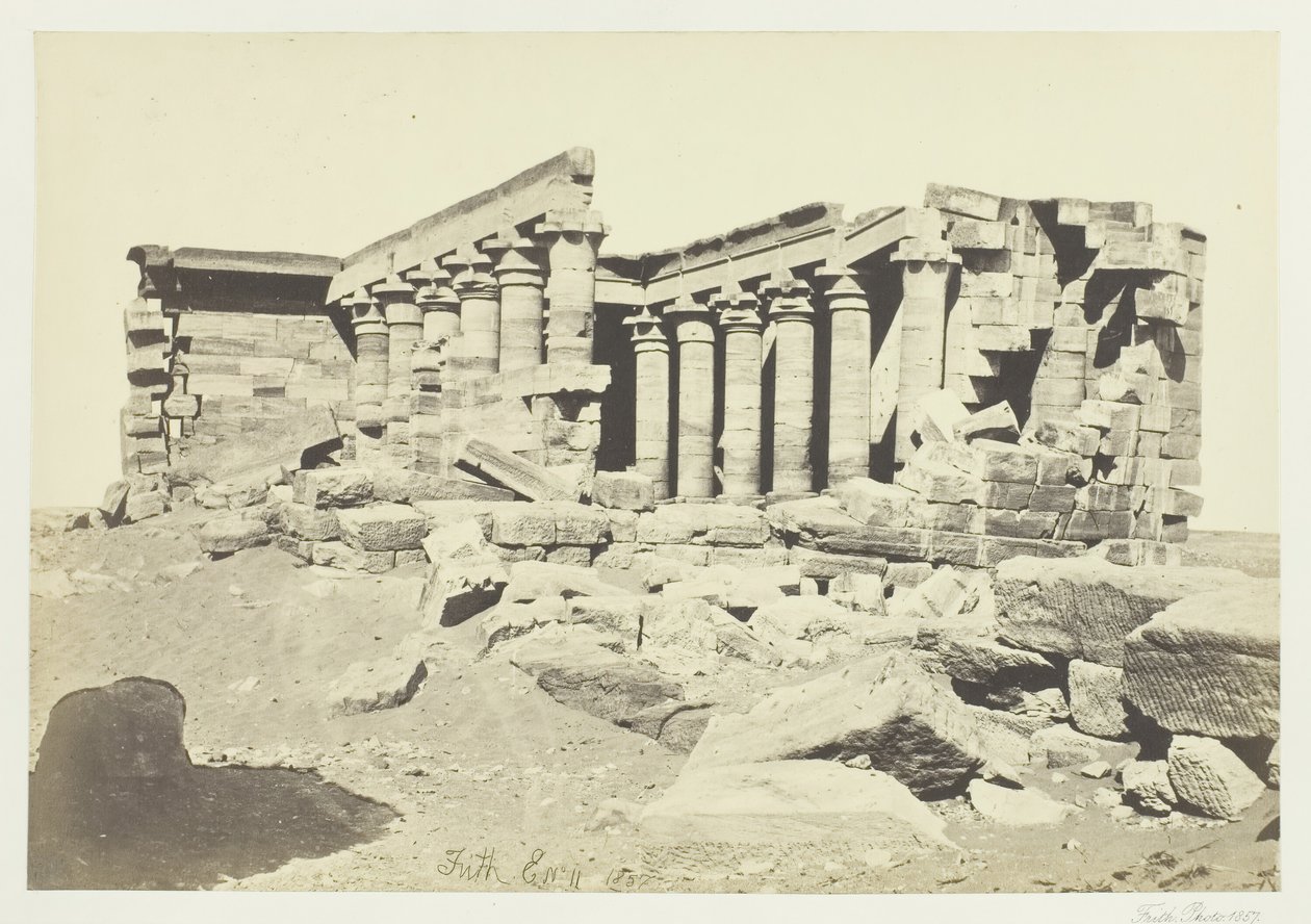 De tempel van Maharaka, Nubië, 1857 door Francis Frith
