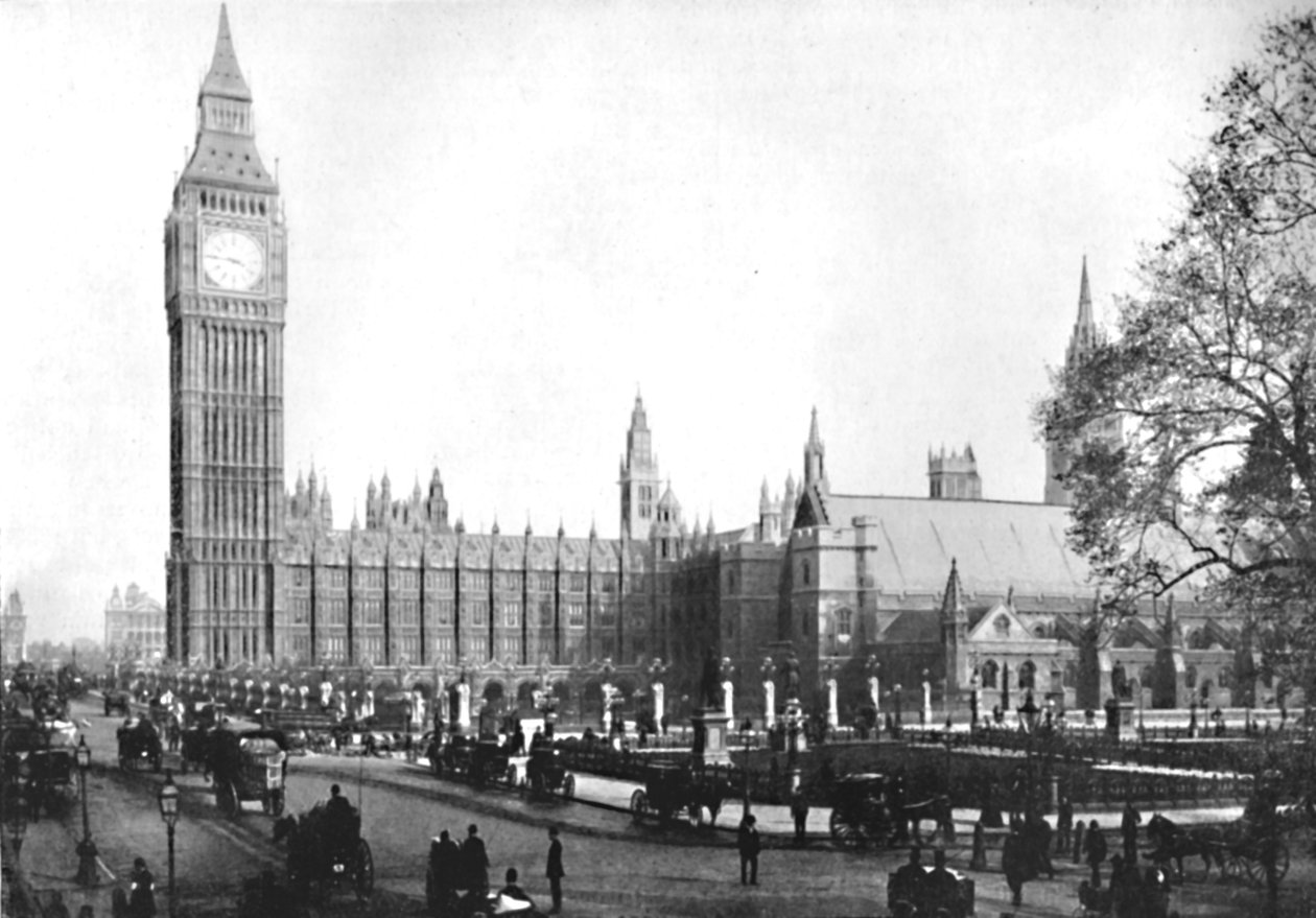 De praatwinkel in Westminster, 1909 door Frith and Co