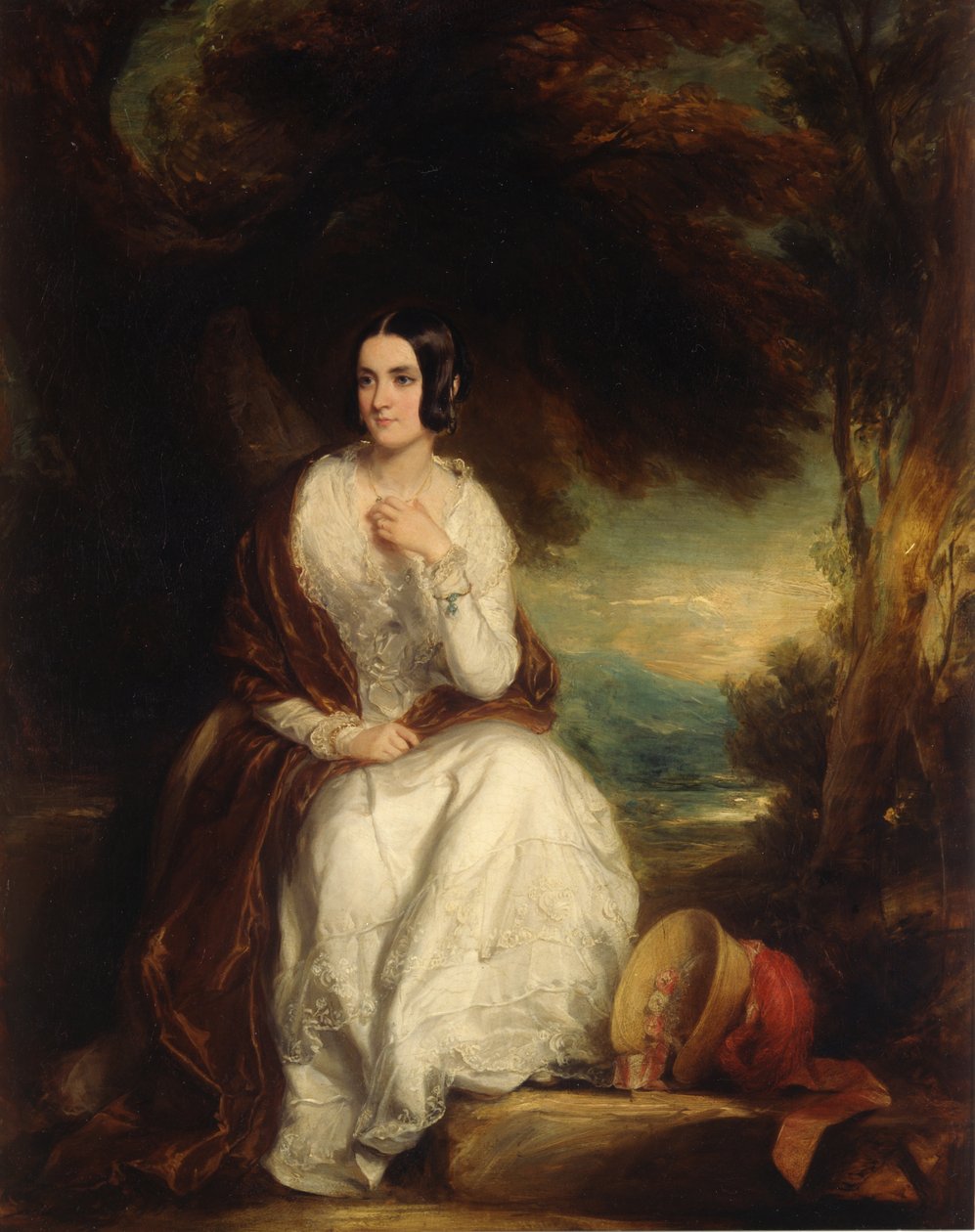 Portret van Eleanor, vrouw van de 4e hertog van Northumberland, c.1844 door Francis Grant