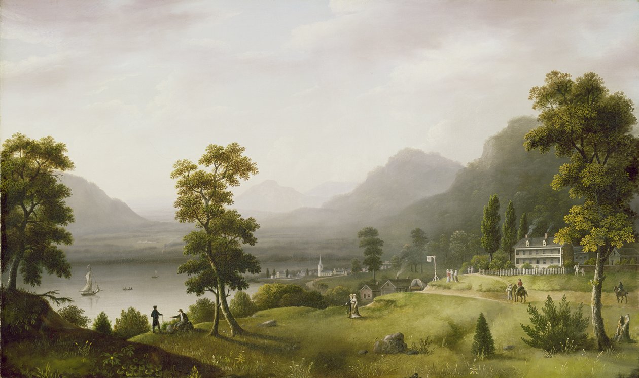 Carters Tavern aan het hoofd van Lake George, 1817-18 door Francis Guy