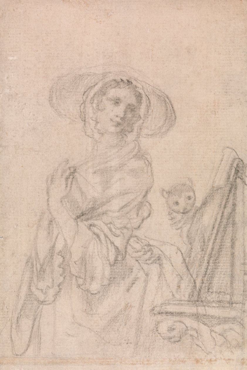 Een Studie voor "Zien -- La Vue" (Een van de Vijf Zintuigen) door Francis Hayman