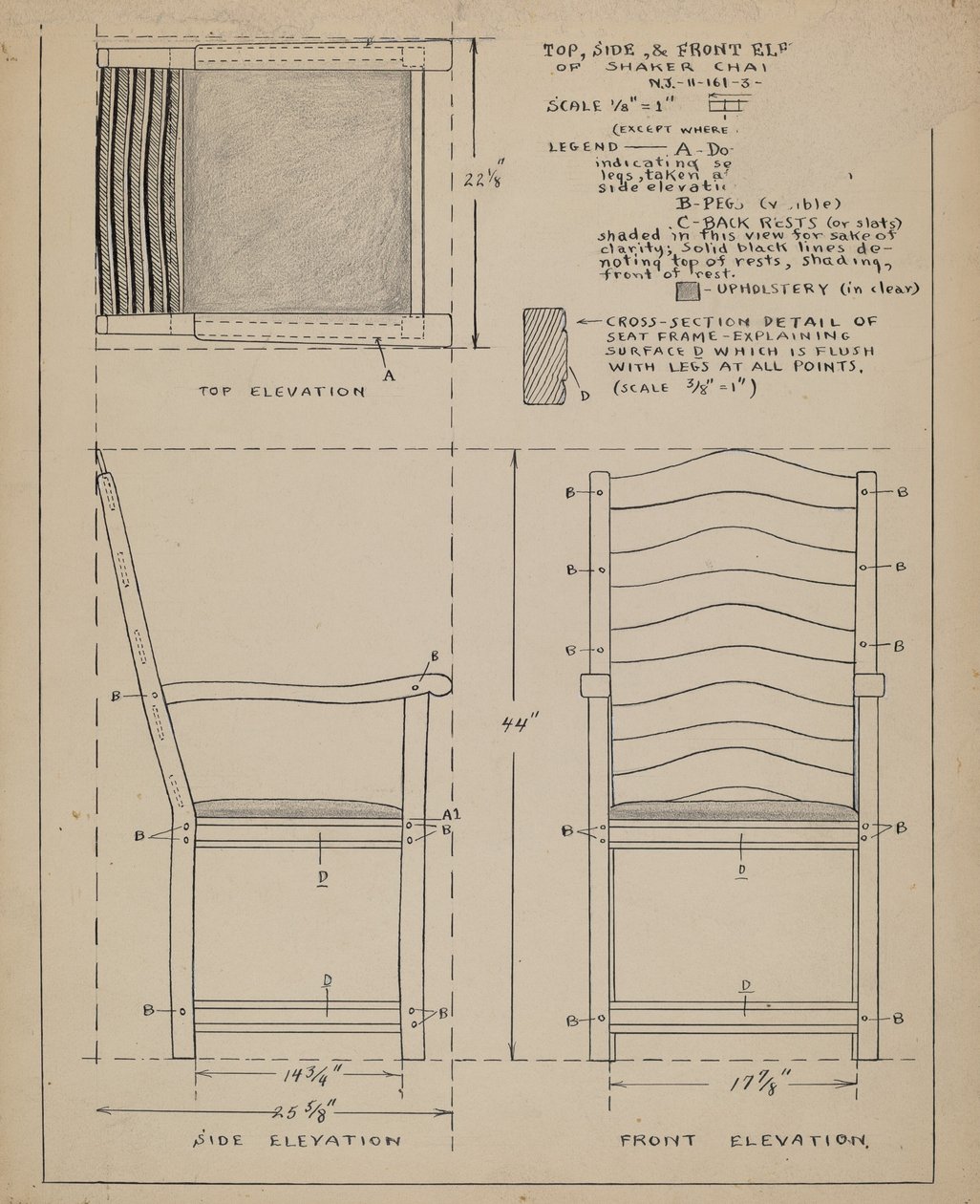 Stoel door Francis Law Durand