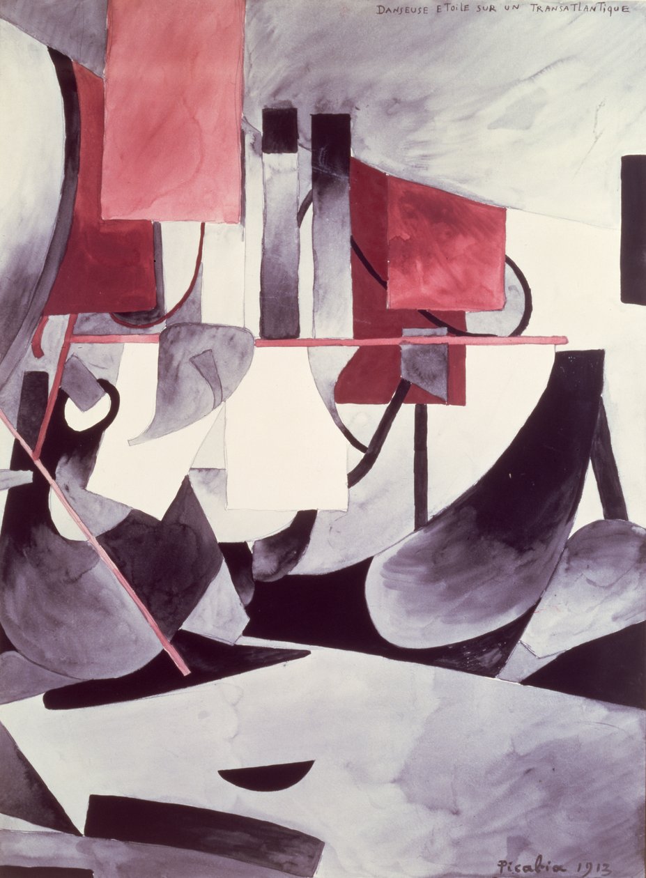 Ballerina op een oceaanstomer door Francis Picabia