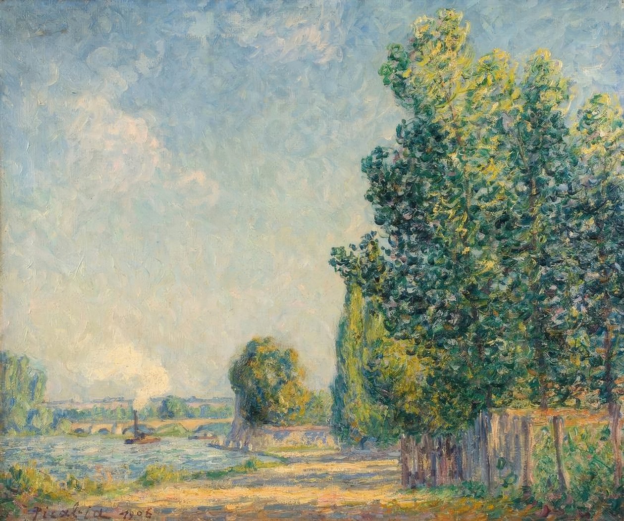 Begin van de herfst, Villeneuve-sur-Yonne door Francis Picabia