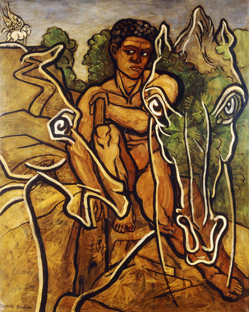 Hercules en zijn paarden; Hercule et ses Coursiers door Francis Picabia