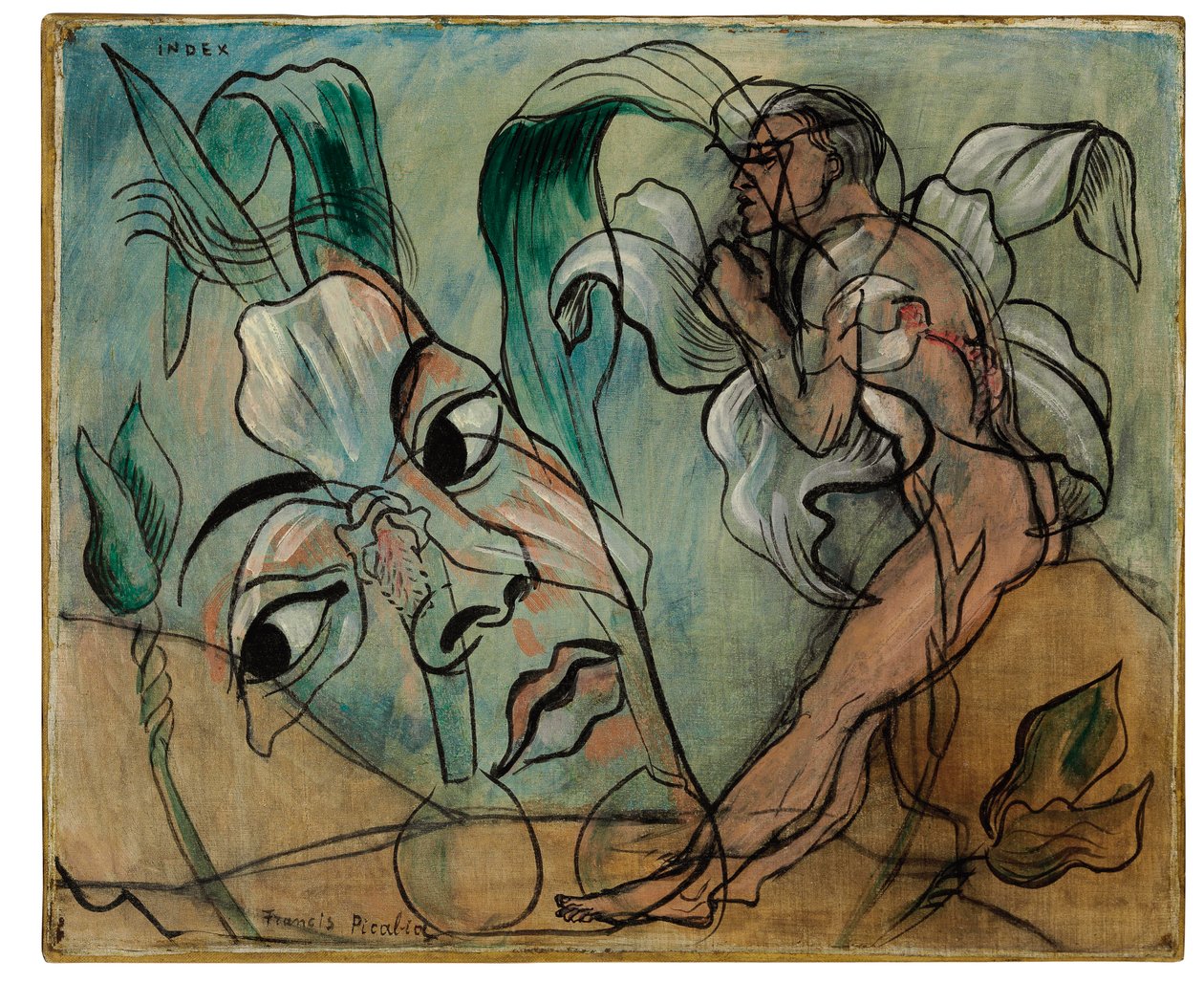 Index, ca. 1935 (olieverf op doek) door Francis Picabia