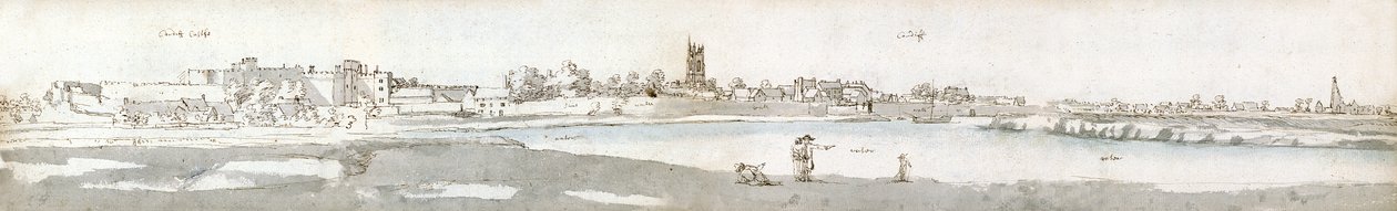 Cardiff in 1678 door Francis Place