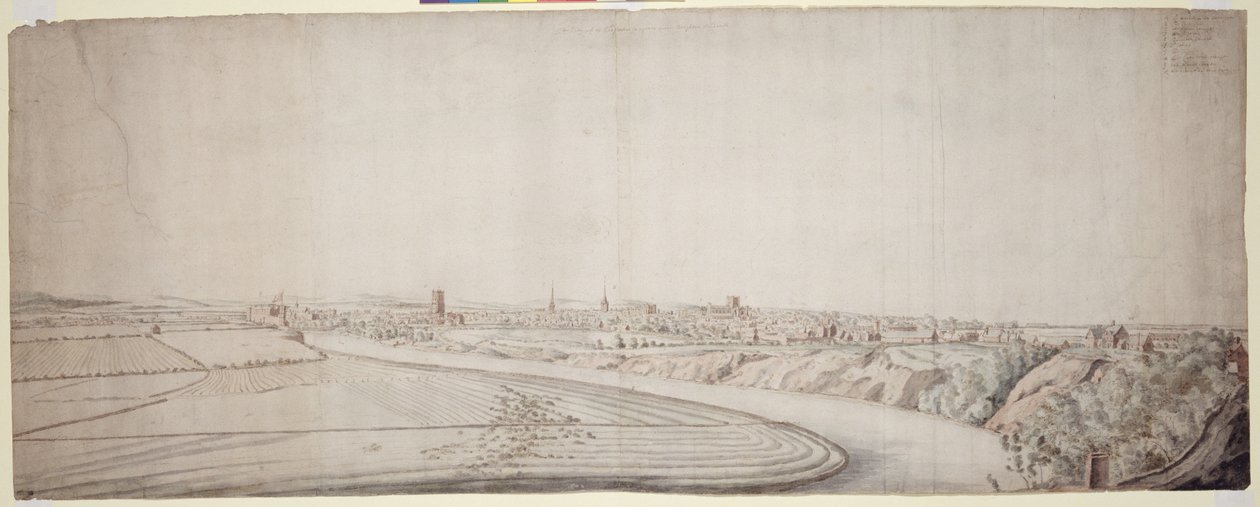 Uitzicht op Chester door Francis Place