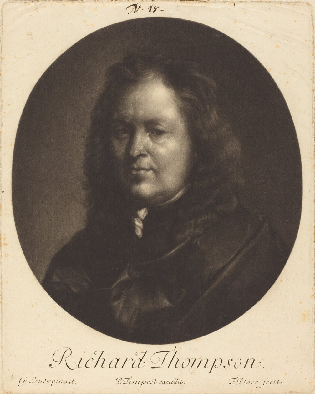 Richard Tompson door Francis Place after Gerard Soest