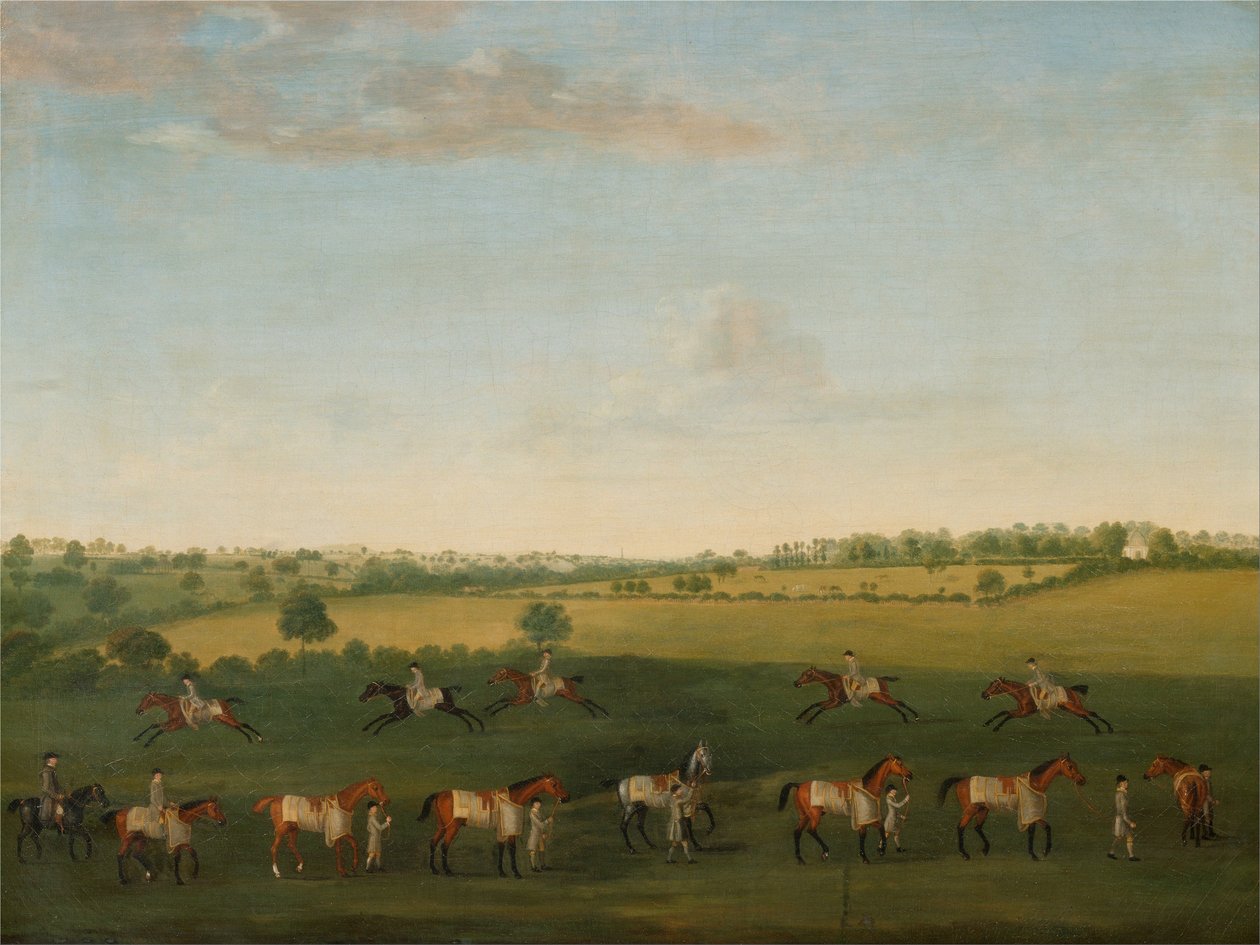De renpaarden van Sir Charles Warre Malet tijdens de training door Francis Sartorius